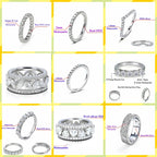 Solid 2mm 3mm White Round Moissanite Diamond Full