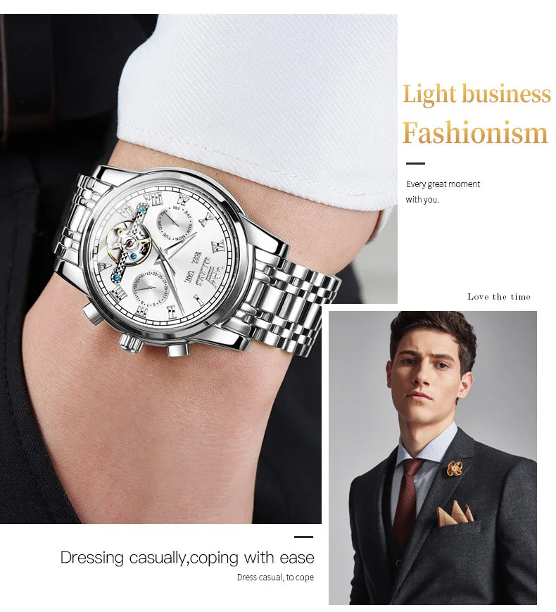 Olevs Automatic Mechanical Watch for Men Date