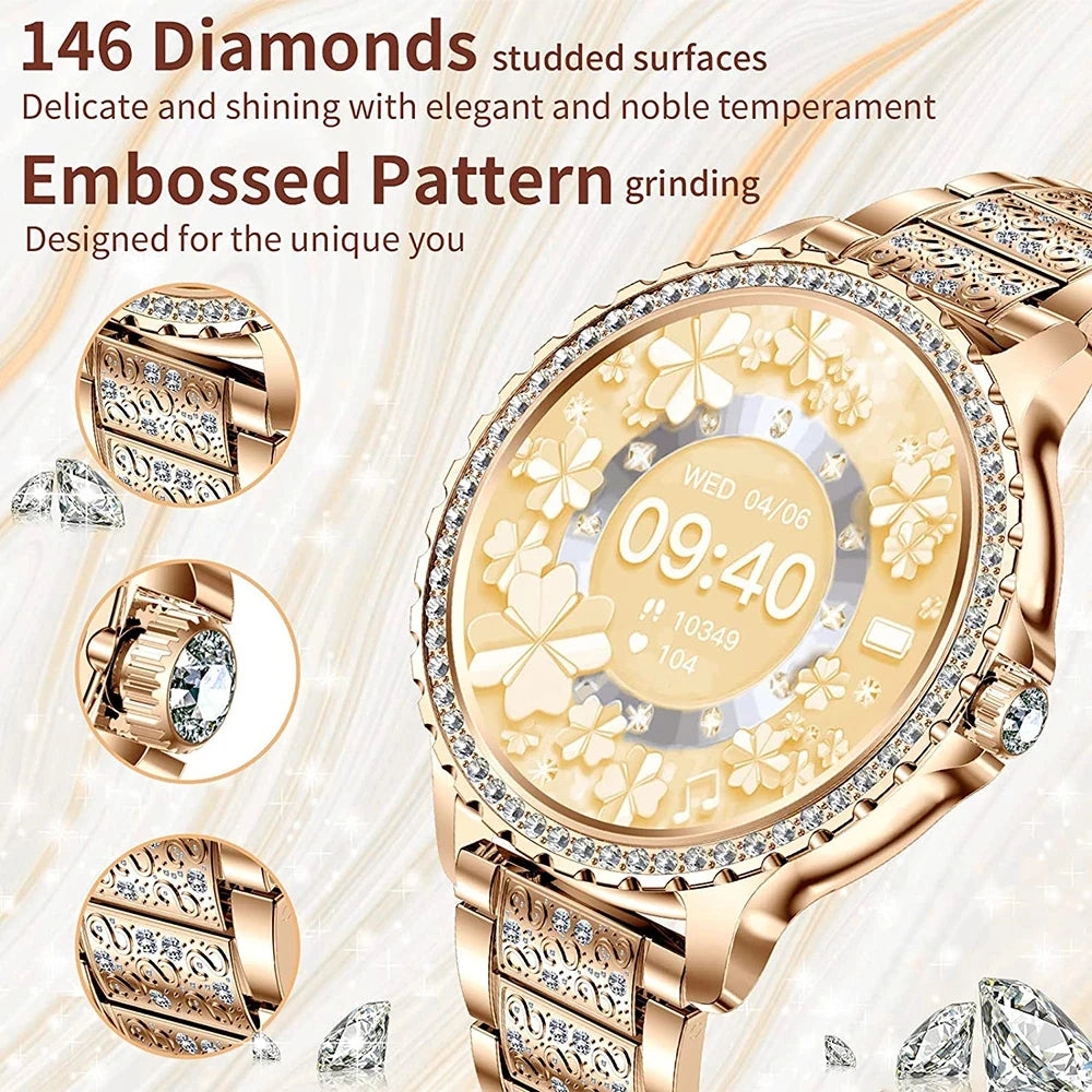 2026 New Fashion Women Diamond Watch 1.32 inch 360*360