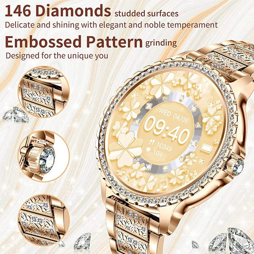 2026 New Fashion Women Diamond Watch 1.32 inch 360*360