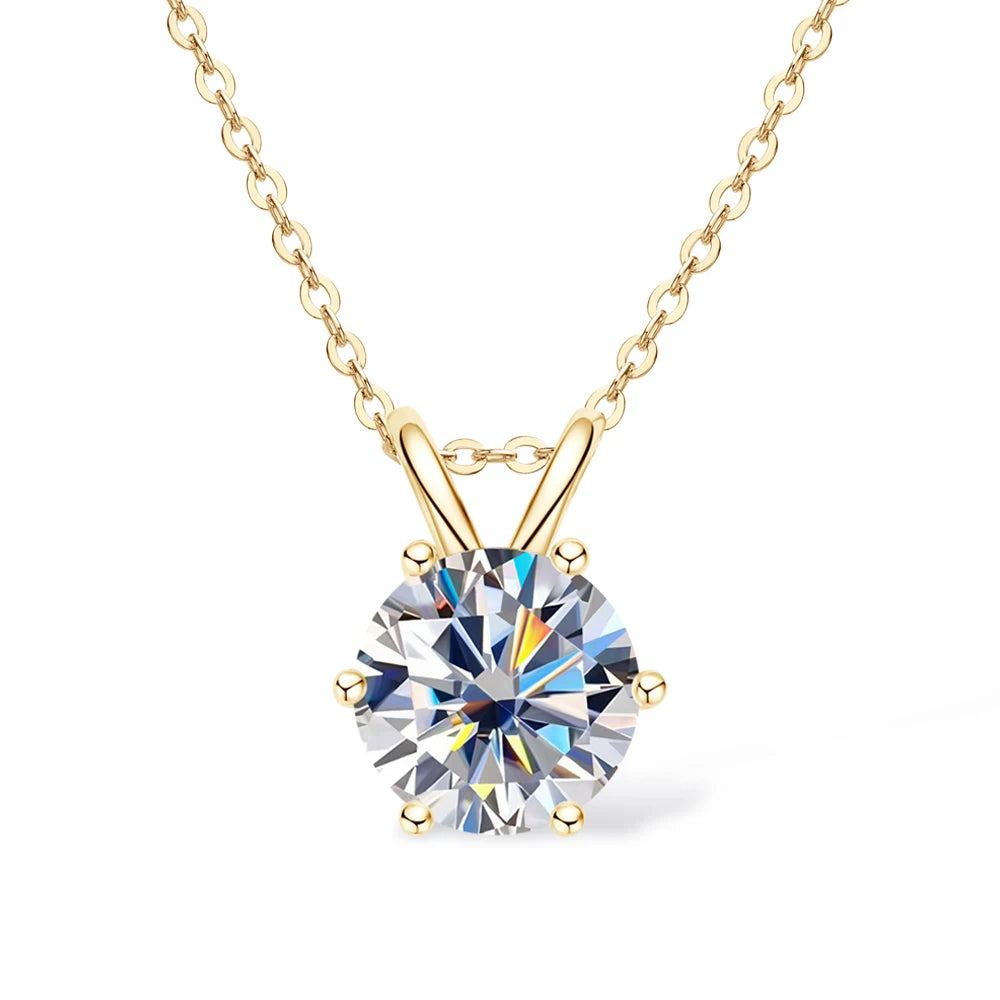 Moissanite Pendant Necklace 0.5-5CT D Color VVS1