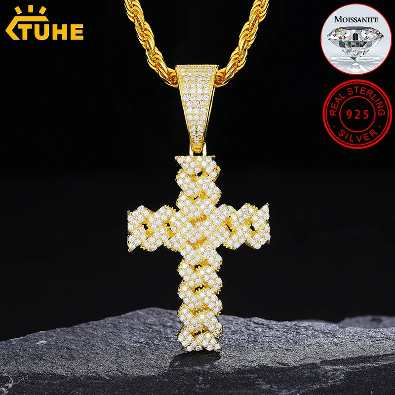 High Quality Unisex Classic Cross 14mm Cuban Link.