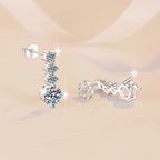 Boucles d'oreilles moissanite de 1 à 2 carats pour femmes, créées en laboratoire