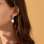 KNOBSPIN D Color Moissanite Earring 925 Sterling