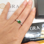 1ct Moissanitring für Damen 100 % Diamant-Test bestanden