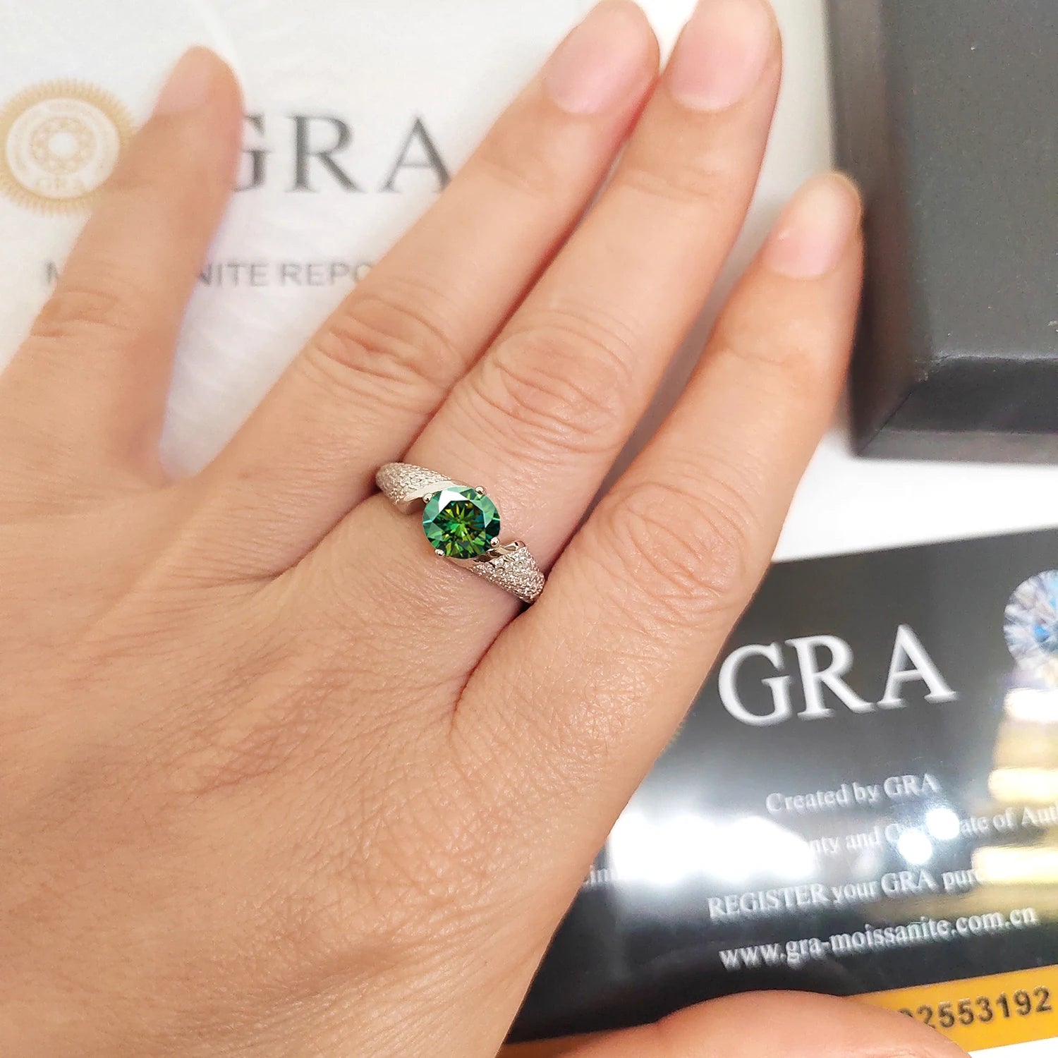 1ct Moissanite ring for women 100% pass diamond