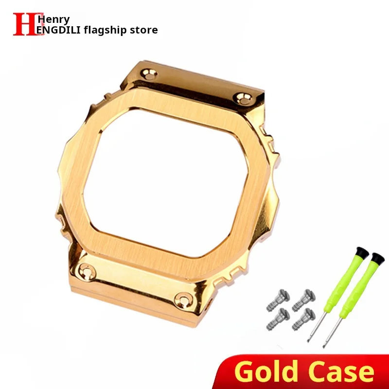 Quick Metal Modified watchband Case Suit For Casio