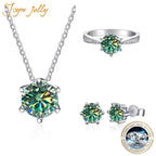 Ensemble de bijoux en moissanite JoyceJelly avec couleur D 1CT