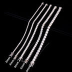 100 % echtes Moissanit-Tennisarmband 925er Sterlingsilber