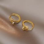 Charming Shiny Crystal Round Hoop Earring For Women