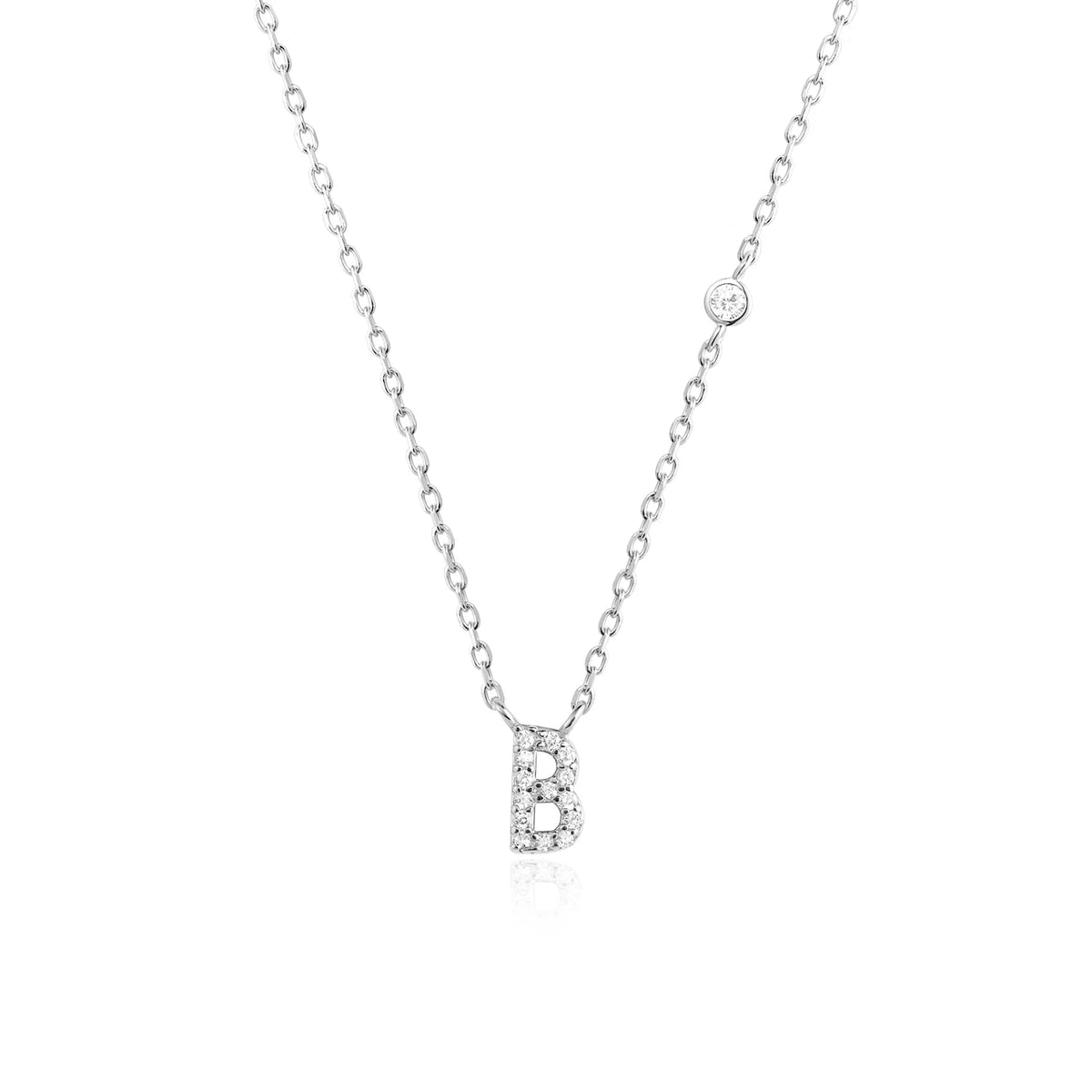 ANDYWEN 925 Sterling Silver Gold Small 26 Letters A- Z - Silver B