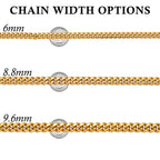 Hip Hop Bling Gold Cuban Link Chain Necklace For Men,