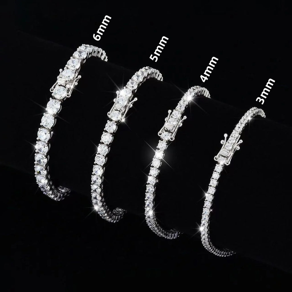 100% Real Moissanite Tennis Bracelet 925 Sterling