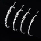 100 % echtes Moissanit-Tennisarmband 925er Sterlingsilber
