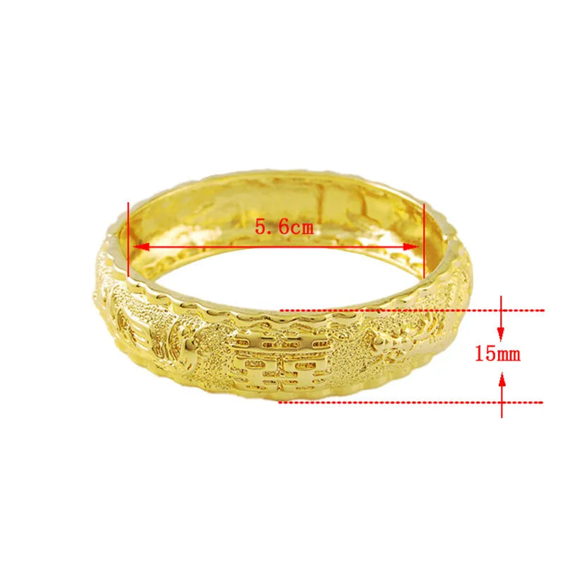 24K Real Gold Bracelet Hi Word Gold Bracelet Plating