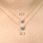 Lnngy 1CT 2CT 3CT Certified Moissanite Pendant