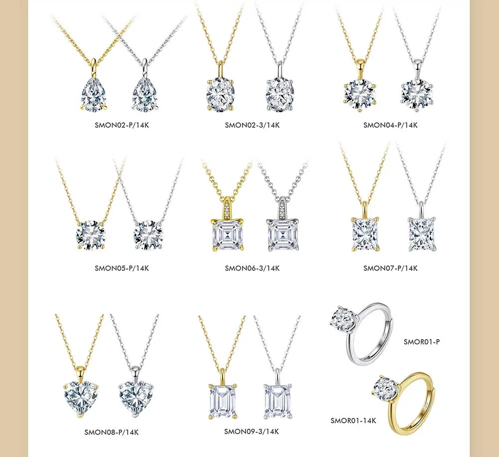 Rinntin Moissanite Diamond Heart Pendant 1-4CT