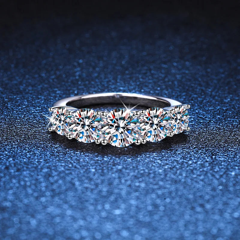 18k Plated 3.6CT All Moissanite Rings for Women 5