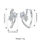 BAMOER 925 Sterling Silver Stars Hoop Earrings
