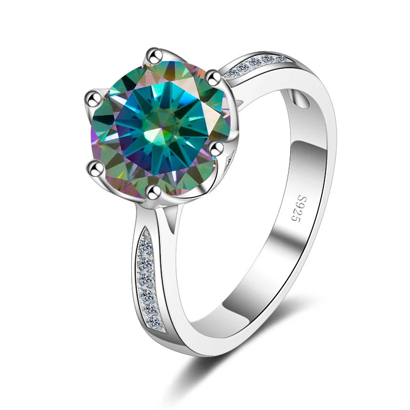 JoyceJelly Luxury 3ct D Color Moissanite Rings
