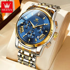 Olevs Men's Quartz Watches Top Brand Stainless.
