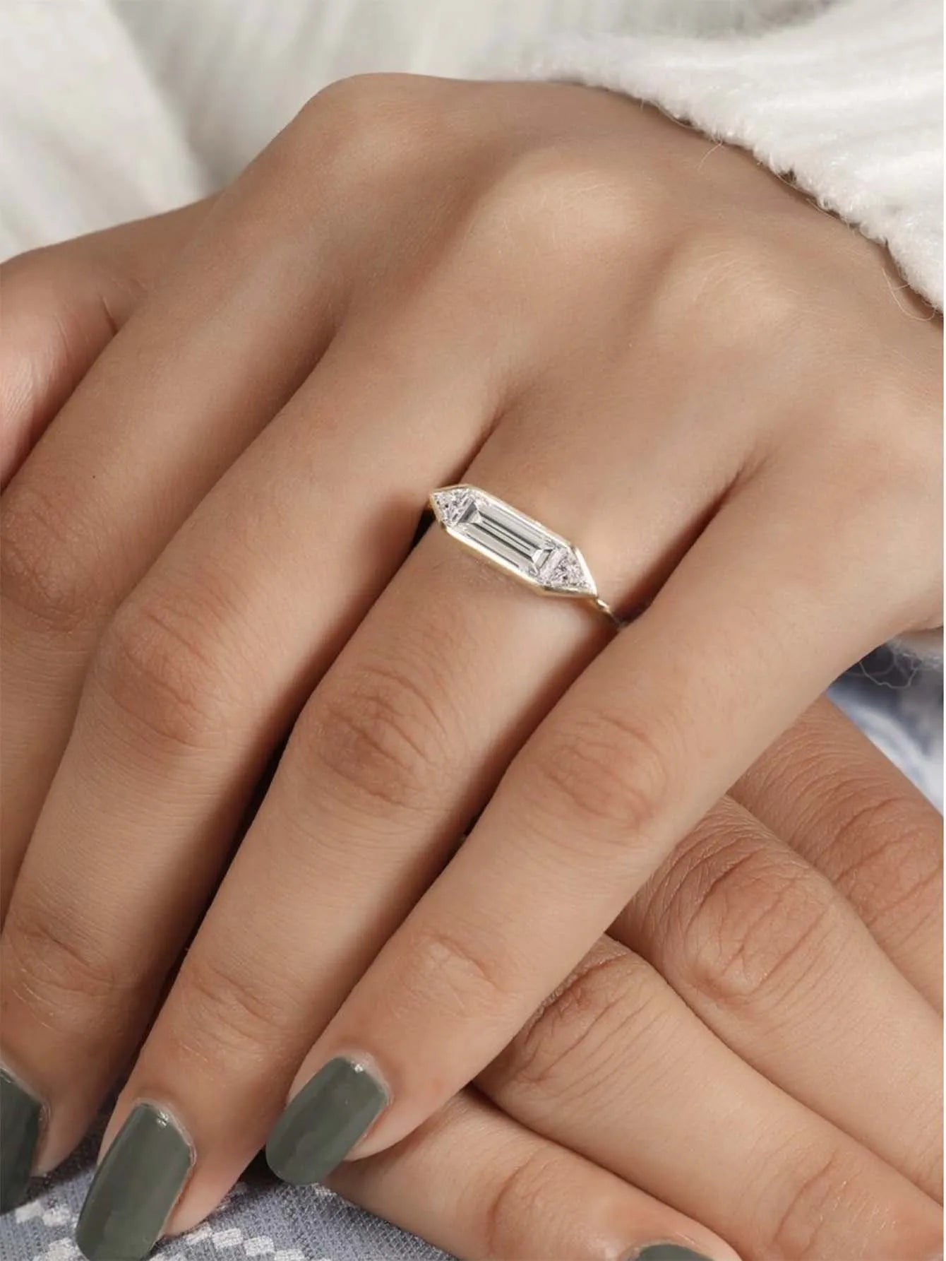 S925 Silver Moissanite Ring, A Fine Jewelry Piece,