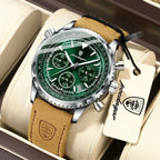 POEDAGAR Business Men Wristwatch Waterproof Luminous