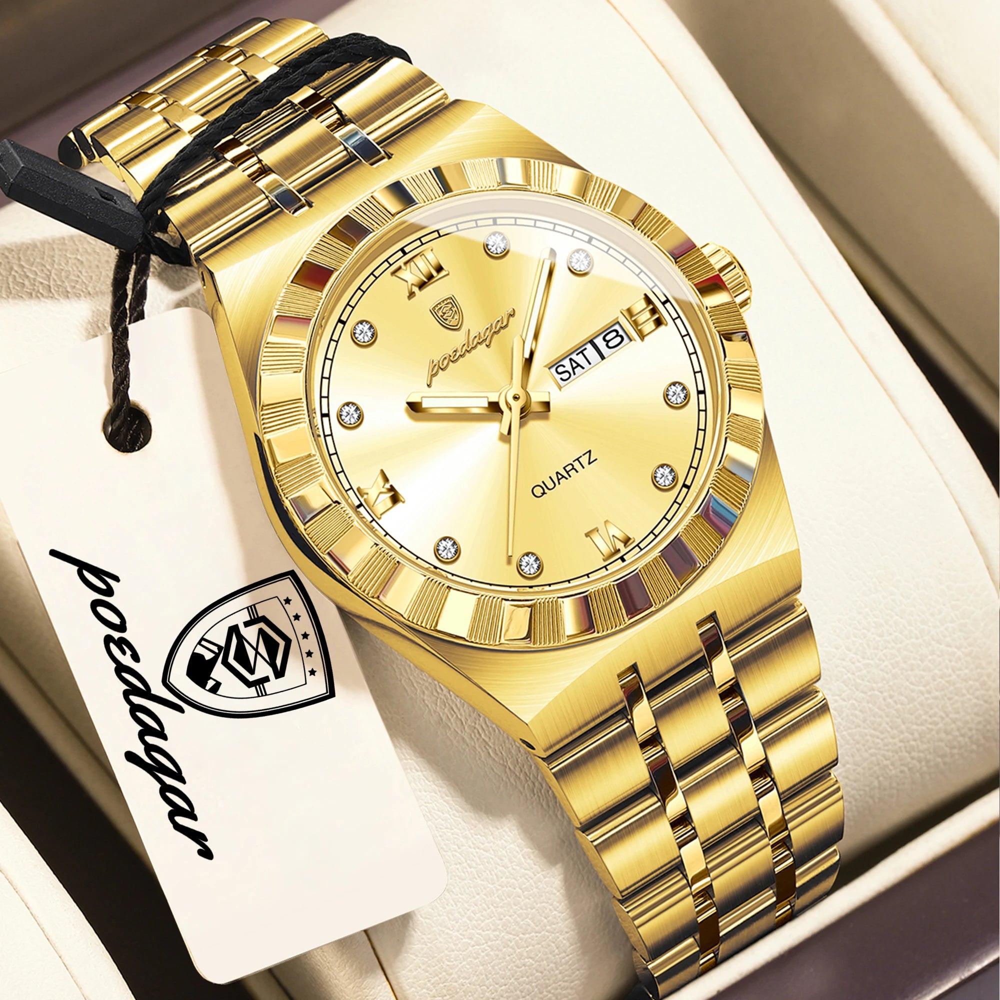 Poedagar Casual Ladies Watch Luminous Waterproof