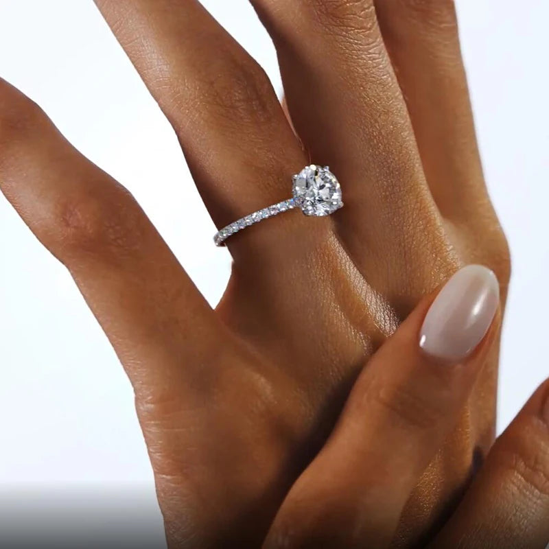 Classic 925 Sterling Sliver Engagement Wedding Promise