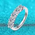 White Gold D Color 4mm Moissanite Ring for Women 1.5CT - US Size / 8, US Size / 6, US Size / 9, US Size / 5, US Size / 7