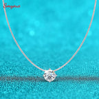 Smyoue 0.5-2CT D Color Certified Moissanite Necklace