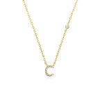 ANDYWEN 925 Sterling Silver Gold Small 26 Letters A- Z - Gold C
