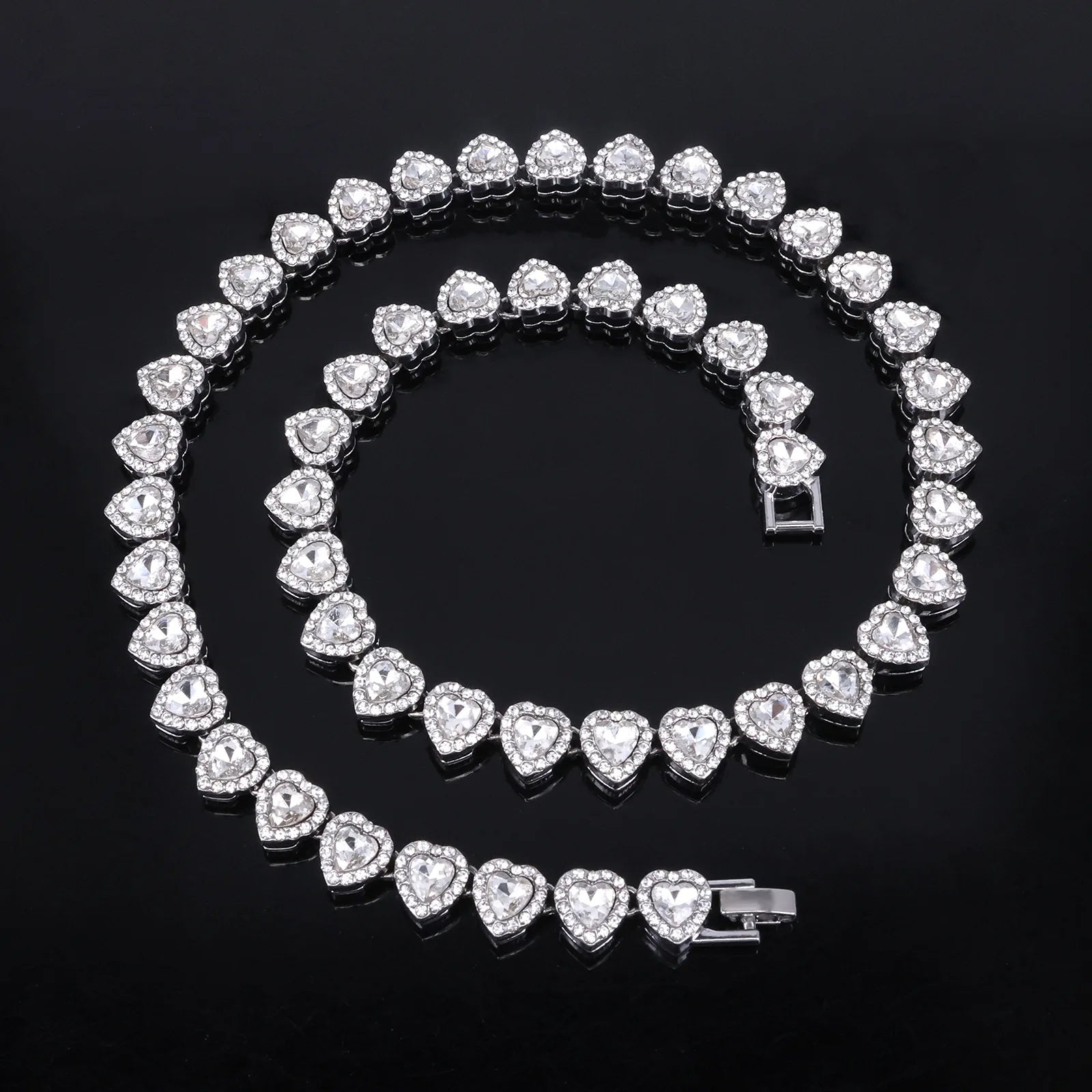 45CM Hip Hop Tennis Necklace Bracelet Set