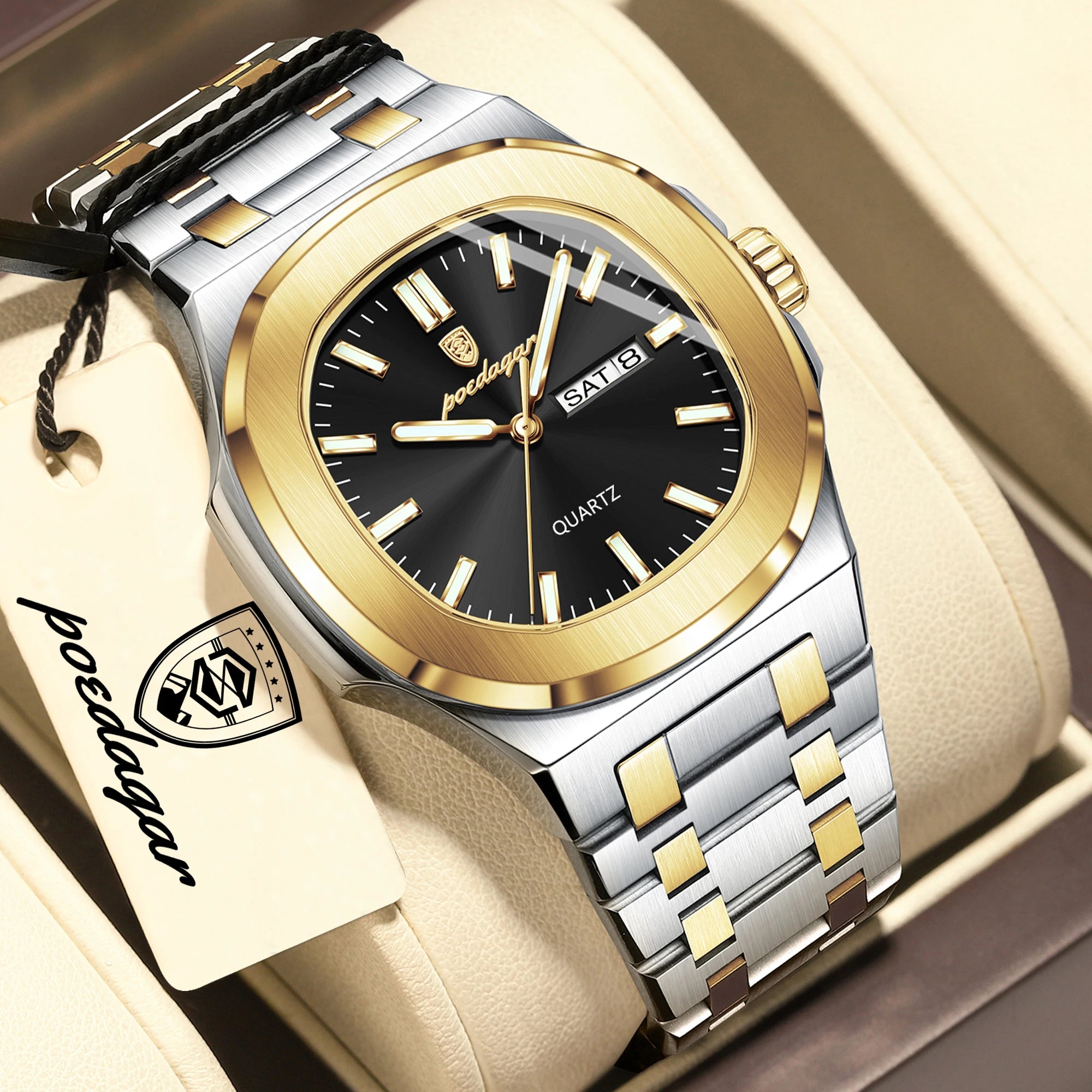 Poedagar Top Trendy Men's Watches Waterproof Lumin.
