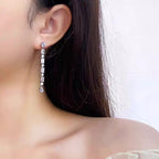 Cosya 6.8CT Full Moissanite Long Drop Earrings.