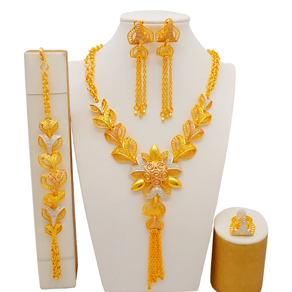 Dubai Women Gold Color Jewelry Sets African Wedding - BJ-1130-Q4