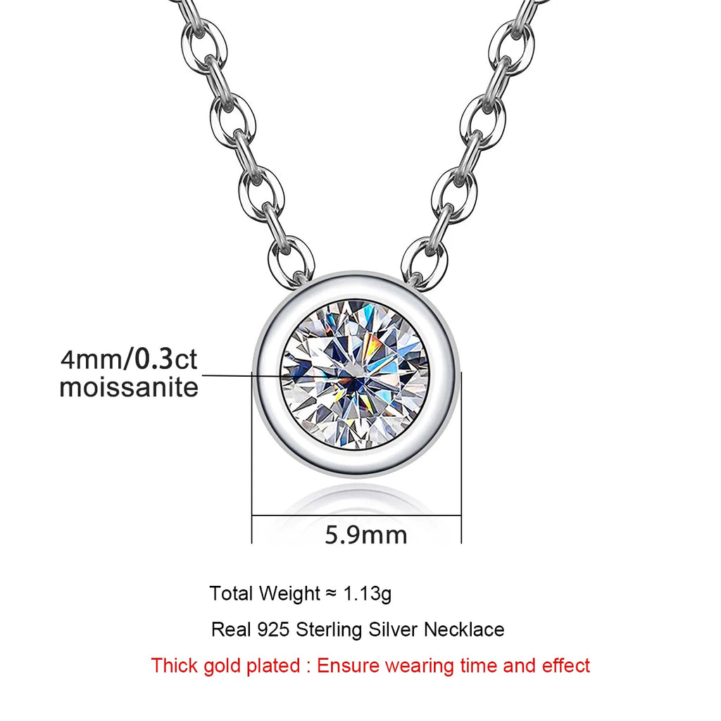 AnuJewel 4mm 0.3ct D Color Moissanite Round Brilliant