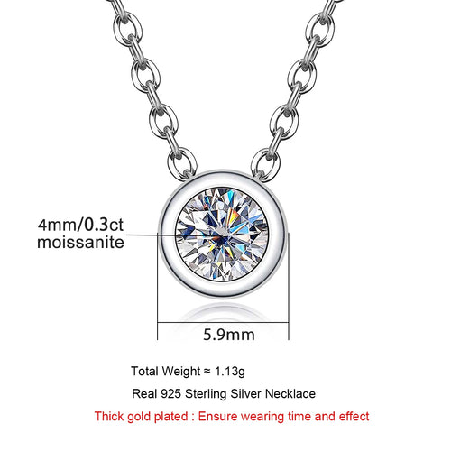 AnuJewel 4mm 0.3ct D Color Moissanite Round Brilliant