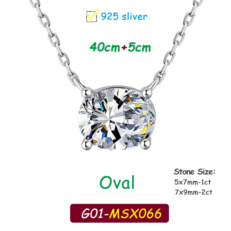 Djmax 1-3ct Classic Moissanite Necklace for Women