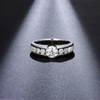 Bague moissanite pour homme couleur D en argent s925 coupe ronde