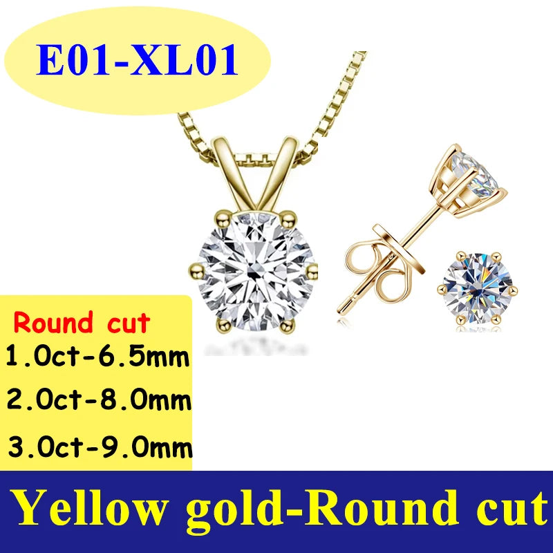 0.5-3CT D Color VVS1 Moissanite Diamond Women's
