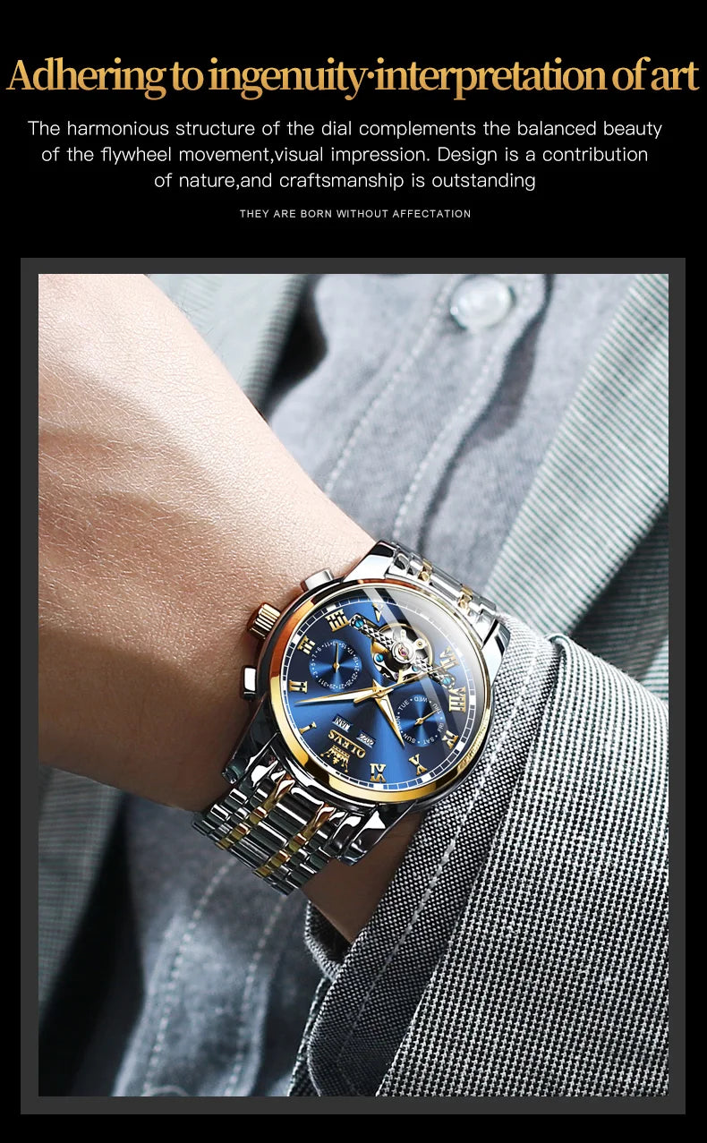 Olevs Automatic Mechanical Watch for Men Date