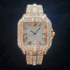 Luxury Diamond Watch for Men Hip Hop Style Bling Bling - DC06-Rose Gold