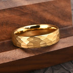 Bague Tendance en Carbure de Tungstène Plaqué Or 8MM/6MM