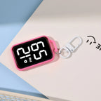 1/4pcs LED Keychain Pocket Watch Digital Display - Pink 1pc / United States