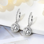 Anziw 3.0CT D Moissanite Pendant Hoop Earrings 925