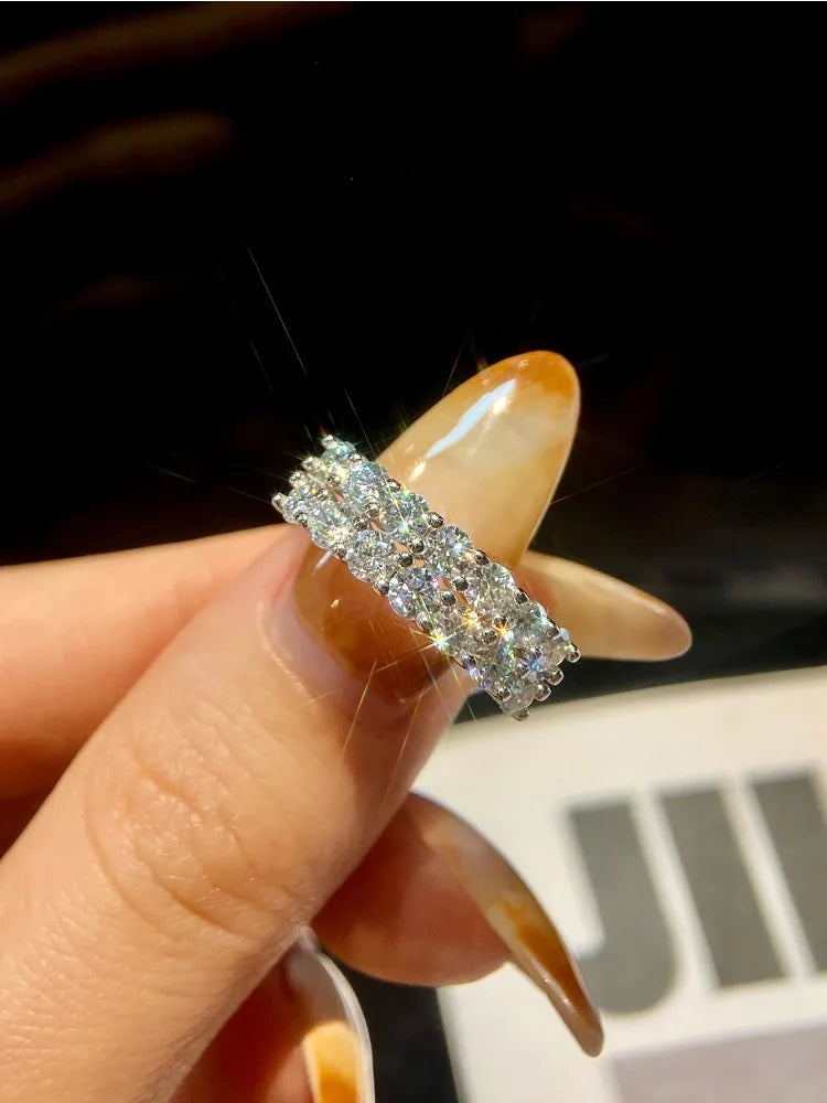 Luxury 1.4ct D Color Moissanite Diamond Ring for Women