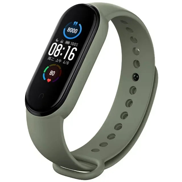 Watch Strap For Xiaomi Mi Band 7 6 5 4 3 Wristband - Army Green 10 / Mi band 3 4 / United States, Army Green 10 / Mi band 5 6 7 / United States