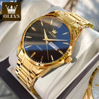 OLEVS Men Watches Waterproof Stainless Steel Quartz