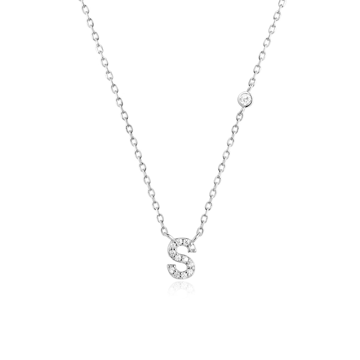 ANDYWEN 925 Sterling Silver Gold Small 26 Letters A- Z - Silver S